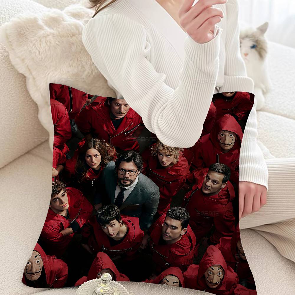 La Casa De Papel Money Heist Pillow Gift Home Office Decoration Bedroom Sofa Car Cushion Cover case 45x45