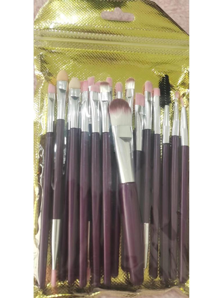 20-Piece Eye Brush Set: Eyeshadow & Foundation Brushes with 22 Colors