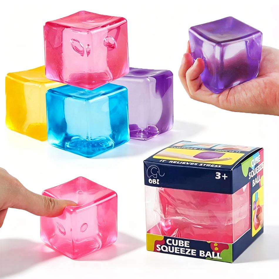 Jucării Cub pentru ameliorarea anxietății, eliberarea presiunii prin strângere, relaxarea corpului și a minții, cub anti-stres de strâns ca un squishy