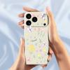 For iPhone 17 Pro Max Case Small Flowers Pattern Printing Straight Edge TPU Phone Back Cover