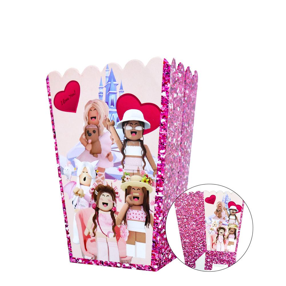 Pink Roblox Birthday Party Supplies Disposable Cutlery Paper Plates Paper Cups Paper Towels Girls Eco-Friendly Paper Products