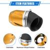 VekAuto Motorcycle Air Filter 26/35/42/48mm ID 90x60mm Motorcycle ATV Durable Aluminum Alloy Gold Color