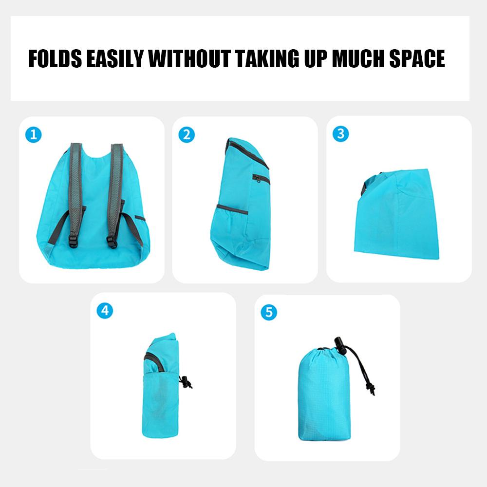 Leichter Wanderrucksack, faltbarer Reise-Tagesrucksack, wasserabweisende Outdoor-Sporttasche für Camping