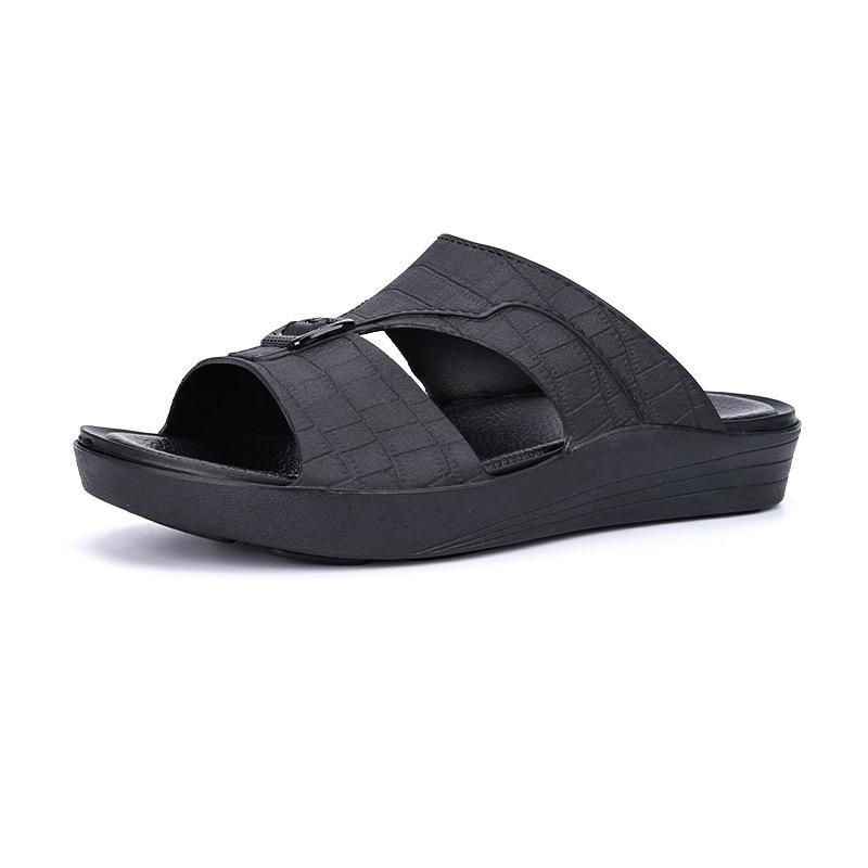

2025 Новые мужские шлепанцы больших размеров на массивной платформе, нескользящие, прочные, для улицы, повседневные, удобные, сандалии-слайды, дышащая обувь 40