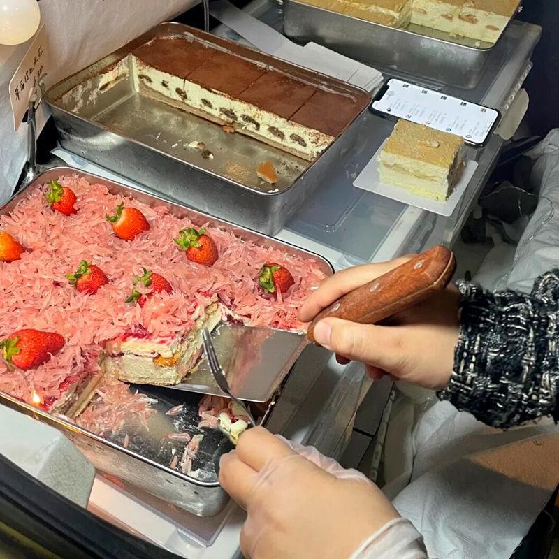 Stainless Steel Cake Spatula With Wooden Handle Cheese Shove Pizza Shovel Spatula For Cake Pizaa Baking Spatula Baking Tools