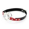 Steel Double Ring Gag Bondage Flail Open Mouth Oral Fixation Mouth Plug Round Stuffed Head Restraints Sex Toy Belt For Couple