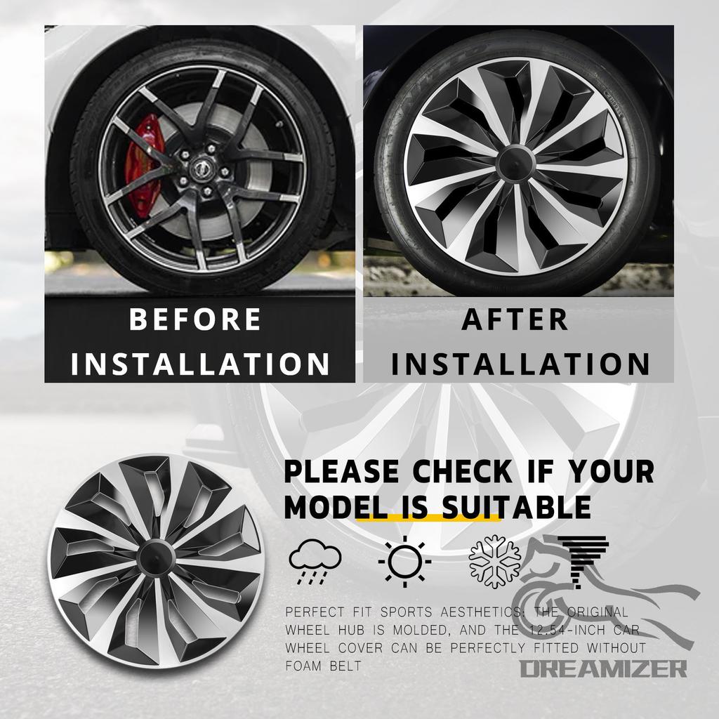 For Volkswagen tta 4PCS 15/16 Inch Universal Hub Caps For Toyota/Ford/ KIA/Honda/Volkswagen VW Replacement Wheel HubCap Full Rim Cover Accessories