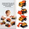 4/6pcs Alloy Simulation Diecast Crane Car Mini Construction Car Model  Children Kids Boys