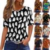 Women's Casual Short Sleeve Halloween Pullover Top with Bat and Pumpkin Print Round Neck Relaxed Fit Shirt for Fall Season
