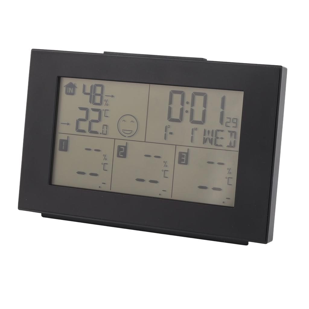Orologio Meteo Termometro Wireless a 3 Canali per Interni ed Esterni Monitoraggio di Temperatura e Umidità