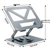 Adjustable Vertical Rotating Laptop Stand with Heat Dissipation & Foldable Design