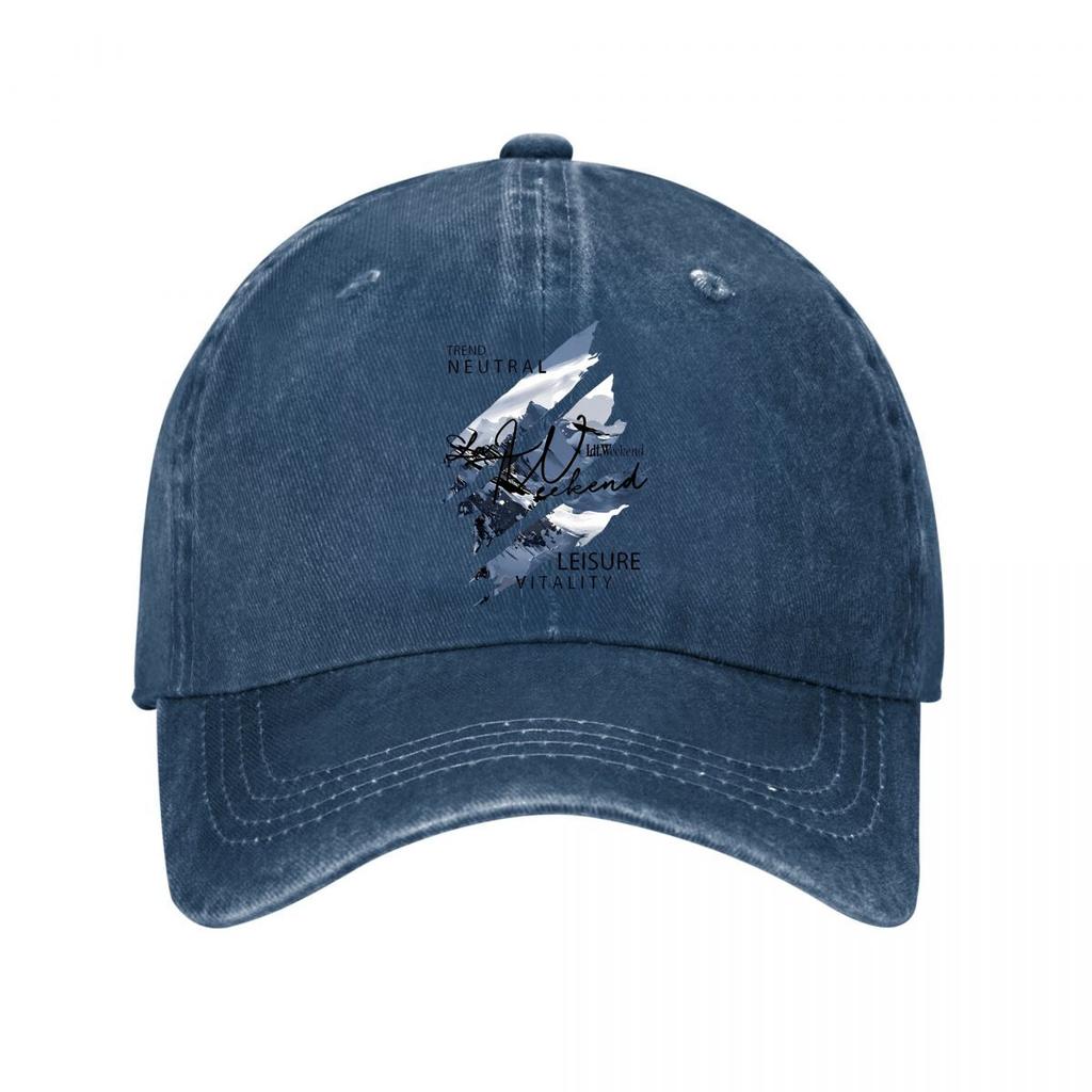 Trend Neutral Weekend Leisure Vitality Abstract Brushstroke Typography Washed Baseball Cap Outdoor For Womens Unisex FeUnisex