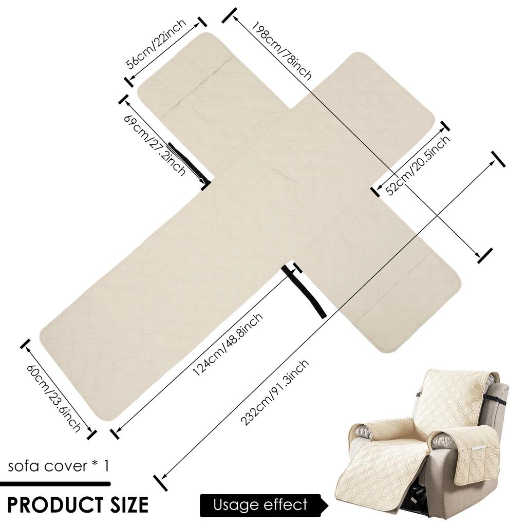 Wasserdichter Relaxsesselbezug Polyester Sofaschutzbezug mit Befestigungsband und Tasche Couchmöbelschutz Heimdekoration
