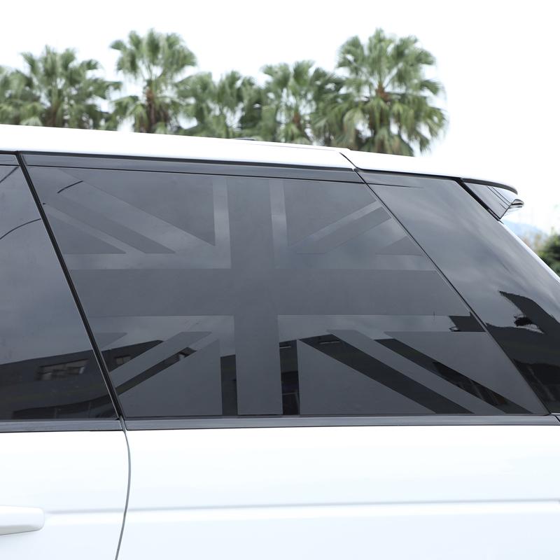 For Land Rover Range Rover Vogue L405 2013-2022 PVC Black Car Rear Side Window Glass Trim Sticker Car