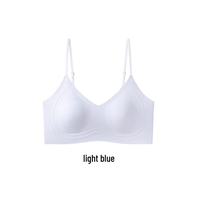 Women s Seamless Rabbit Ear Cup Cooling Bra: Lightweight, Breathable, No Underwire, Thin Straps S (≈38-45kg)