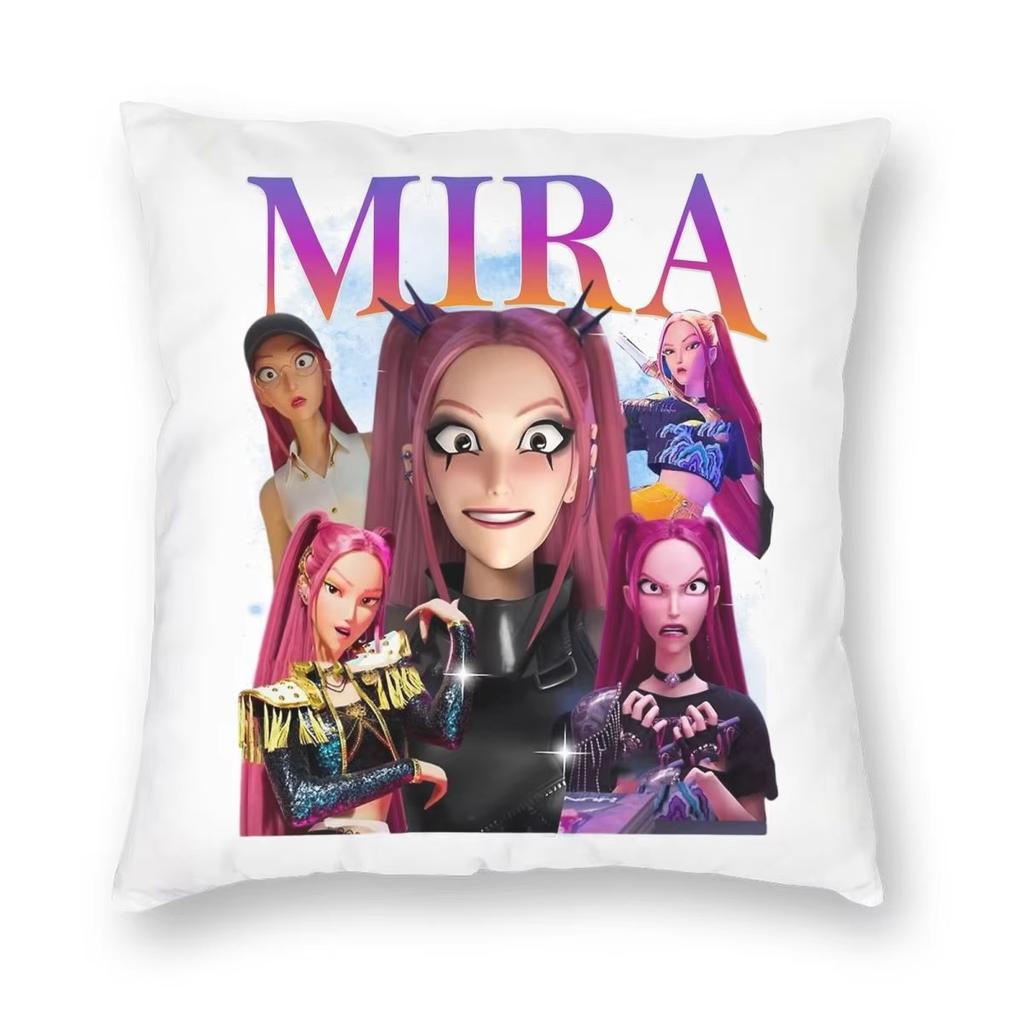 Kpop Demon Hunters Baby Saja Cartoon Decorative Home Double-Sided Print Square Pillow Bedroom Room Decoration Pillowcase Gift