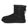 Botas de Neve Curtas com Laço Botas Femininas Preto 1138132-BLK
