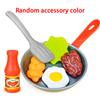 8pcs/set Simulation Kitchenware Play Set Pot Steak Vegetable Bread Hot Dog Omelette Children Toy Kitchen Food Toys