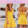 Stylish Women Summer Boho Short Mini Dress For Evening Cocktail And Beach Parties