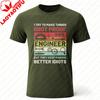 Vintage Summer Unisex Printed Tshirt I Try To Make Things Idiot Proof Engineer But They Keep Making Better Cotton Clothing Tee