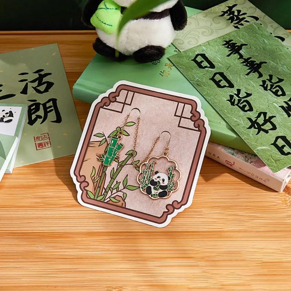 Funny Panda Book Page Clips Metal Bookmarks Cute Pagination Mark Creative Separator Pages Tags Stationery School Office Supplies