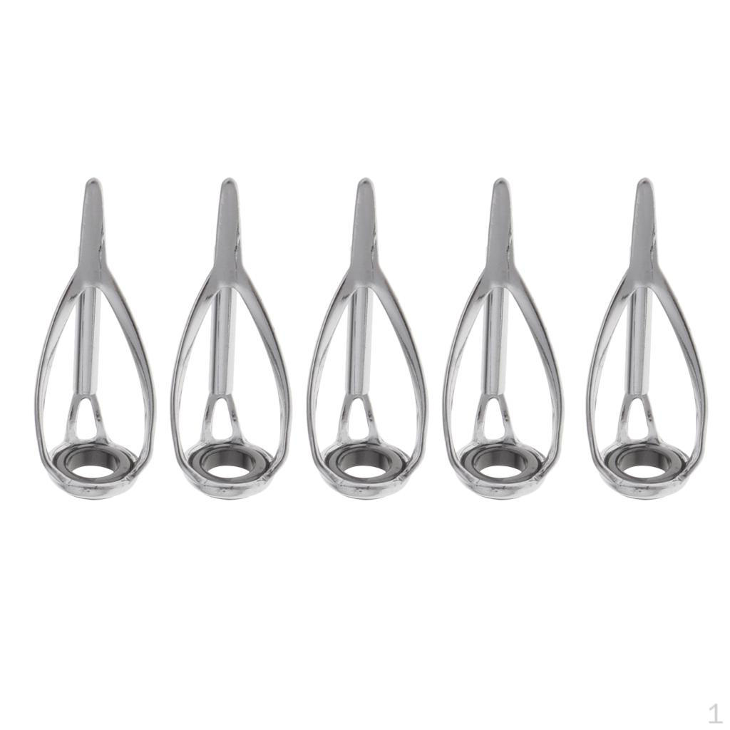 5 Pieces Fishing Rod Rods Guides Tips Repair Kit Size 1