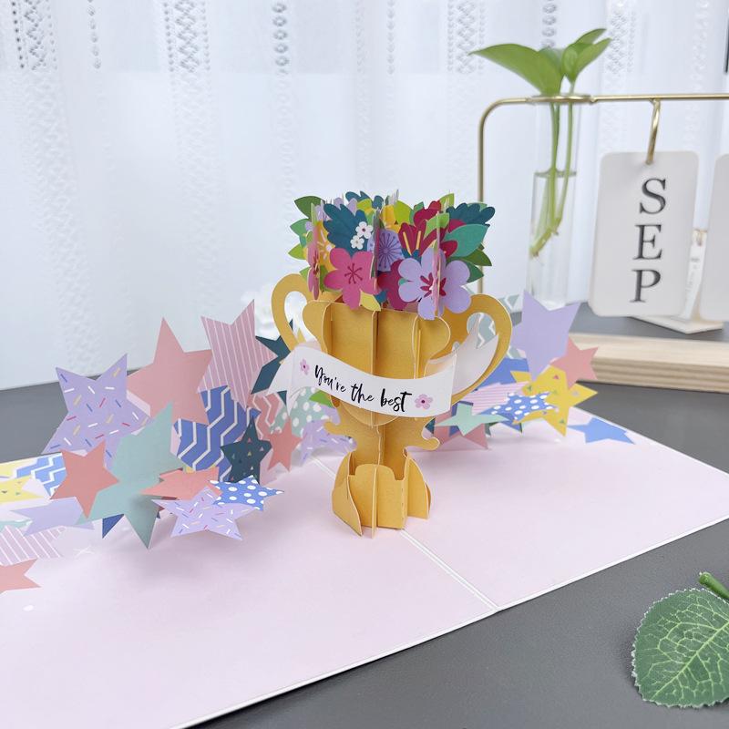 Karta urodzinowa i na dzień nauczyciela w stylu INS 3D: Kreatywny prezent DIY w postaci papierowej rzeźby na chińskie Walentynki