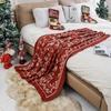 Custom Knitted Jacquard Sofa & Christmas Blanket Gift
