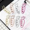 20pcs Carrot Shaped Paper Clips Cartoon Paper Decorative Clip Metal Paperclip  Home