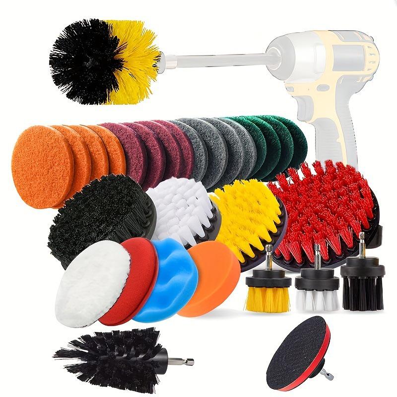 24-Piece Car Cleaning & Polishing Kit: Wheel Hub Brushes & Waxing Tools Set