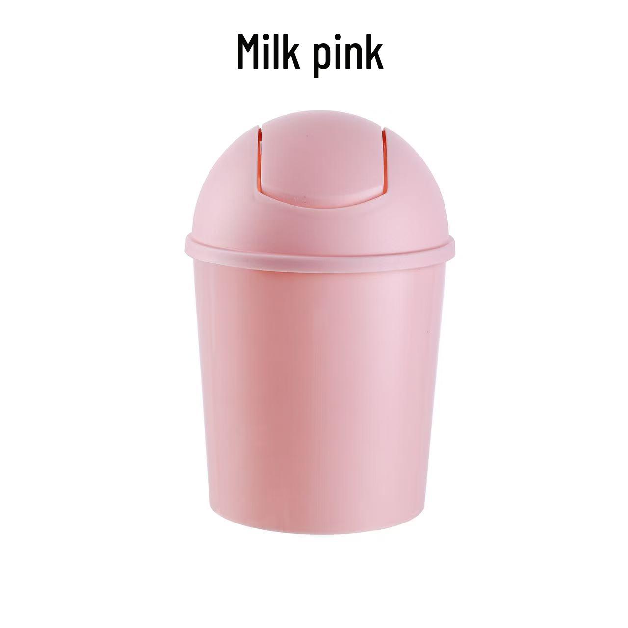 

Mini Desktop Trash Can with Cute DIY Stickers for Dorm, Office, and Home
