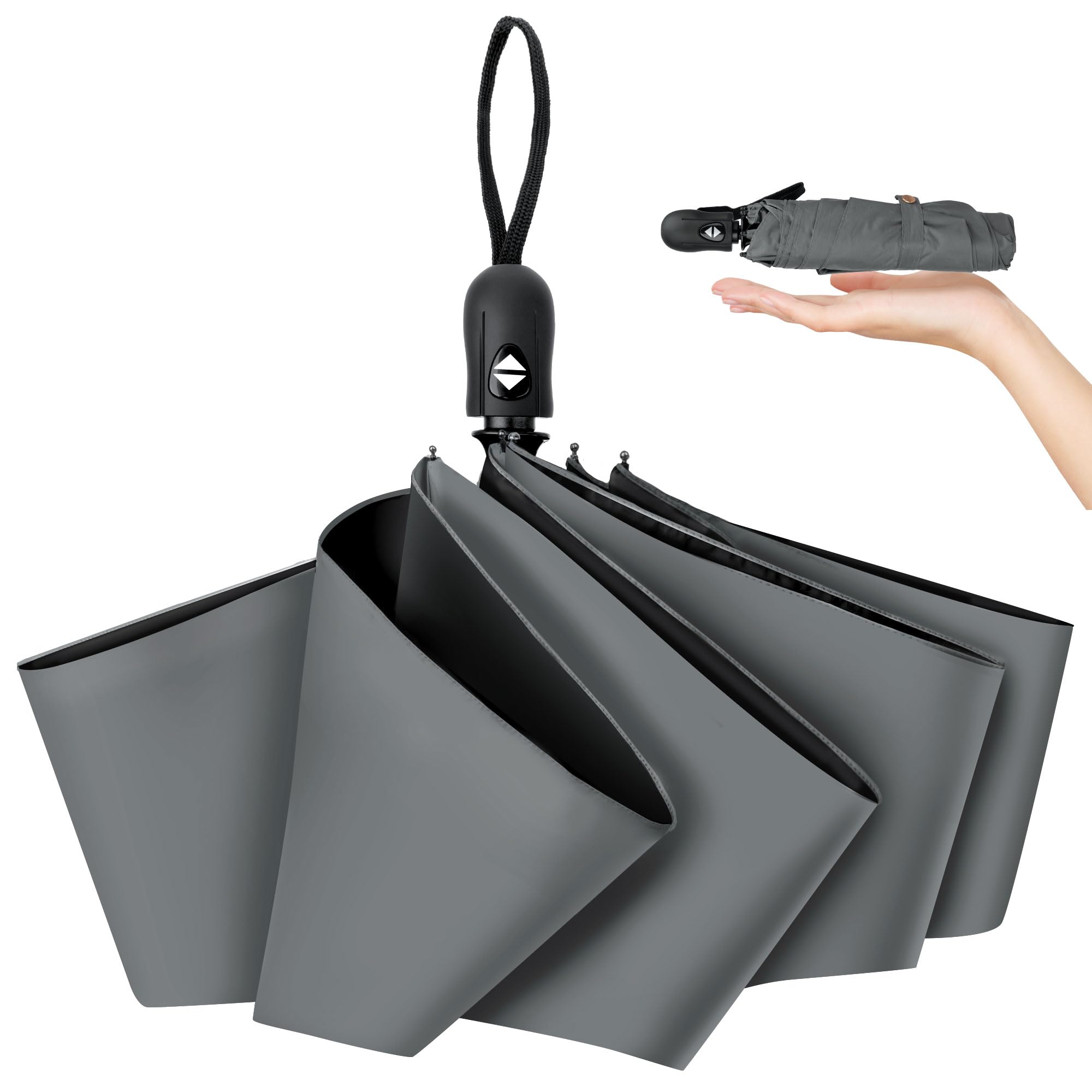 

зонт от солнца с полной защитой от УФ-лучей и тепла, автоматическое открытие и компактное складывание, ветрозащитный и подходящий как для солнечной, так и для дождливой погоды, прочный стекловолокно