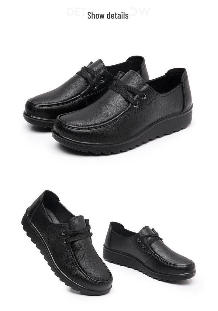 Retro Lace-Up Women's Moccasins - Comfortable Soft Leather Flats for Casual Autumn/Winter Wear