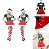 Festive Short Sleeve Santa's Helper Costume With Soft Touch Velvet Material