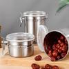 4-Piece Airtight Stainless Steel Canisters, Clear Lid Kitchen Storage for Coffee, Sugar, Flour, Tea, Spices – 28/32/38/65 Oz
