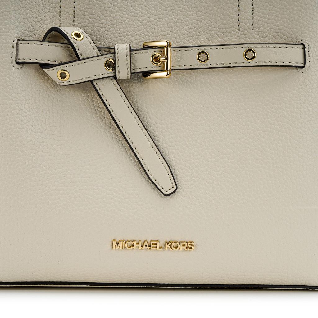 New MICHAEL KORS Emilia Cow Leather Tote Bag, Shopping Bag, Commuter Bag, Crossbody Handbag Trumpets Women's Milk White 35F0GU5S5T-289