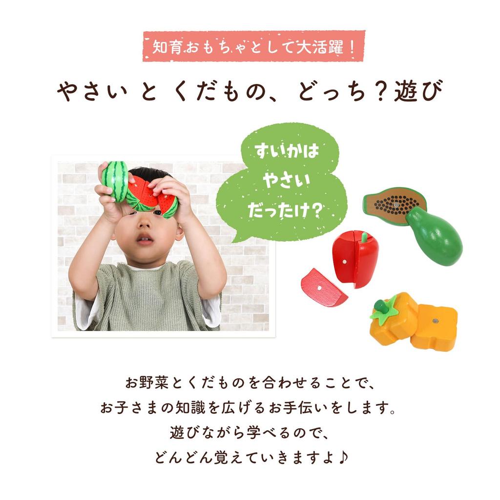 Sanitärgesetz Rocotto Holz-Rollenspiel-Set mit Magnet und Klettverschluss Enthält und Obstaufbewahrung Große Kapazität Spielzeug Holz-Lernspielzeug für