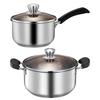ZISIZ Stainless Steel Cookware Set (Milk Pot & Soup Pot)