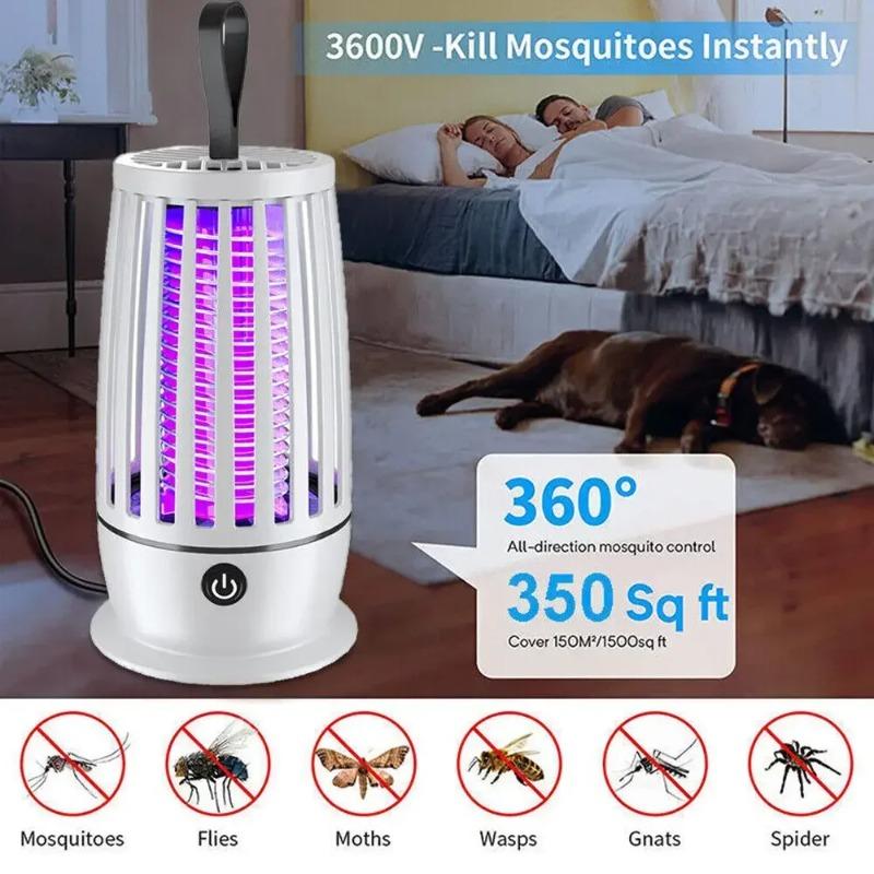 Lámpara Matamosquitos Eléctrica USB Matainsectos Eléctrico Repelente de Mosquitos Silencioso para Dormitorio Familiar Camping al Aire Libre