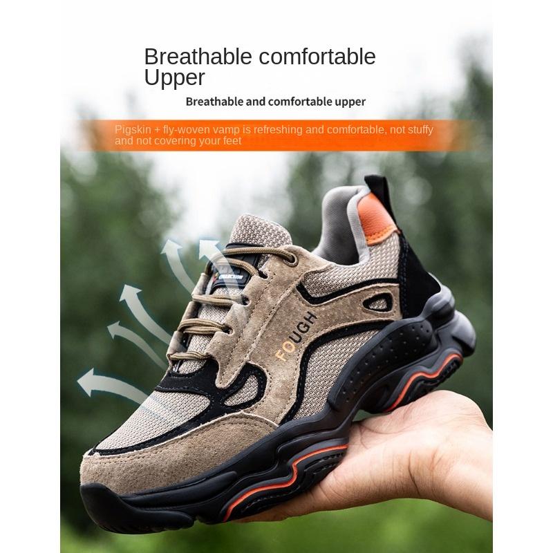 

Мужская и женская рабочая обувь, противоударные и противоударные, легкая защитная стальная защитная обувь для альпинизма в Баотоу 46 хаки