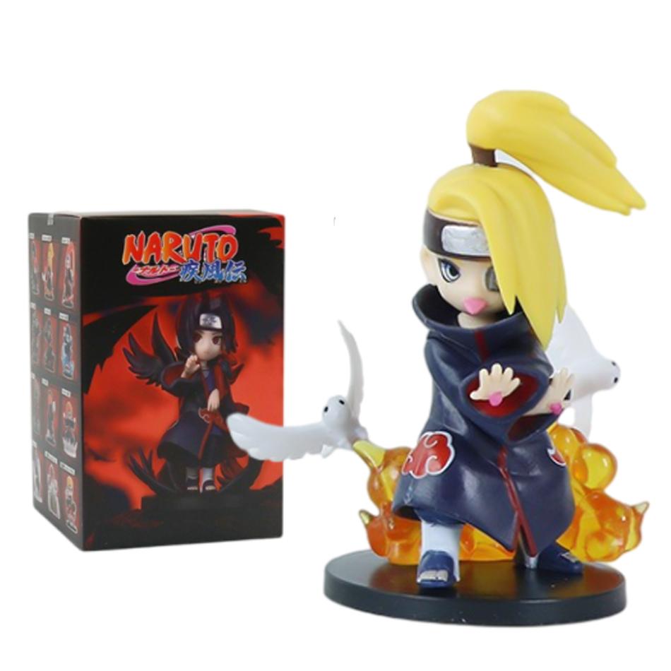 12Pcs Anime Naruto Shippuden Akatsuki Arc Series Blind Box Figures Toys Mystery Box Surprise Ornament Christmas Halloween Gifts