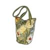 Canvas Material Floral Pattern Bucket Bag Floral Design Creative Canvas Handbag  Outdoor Activities