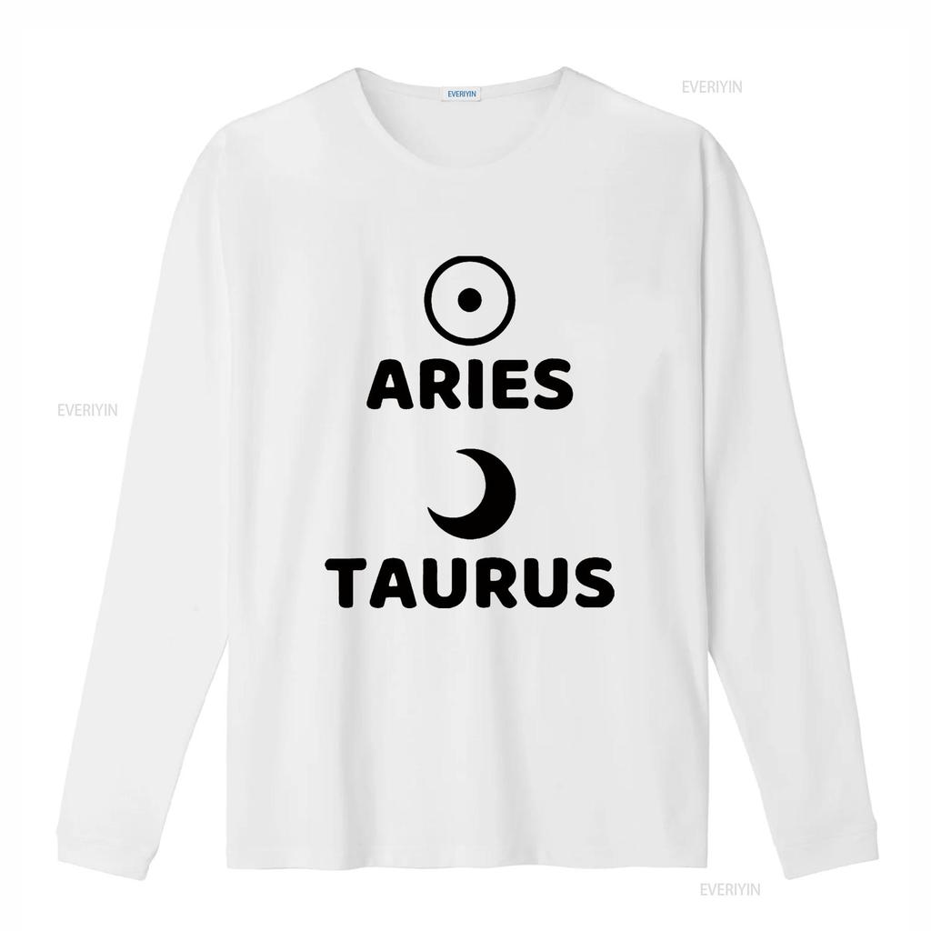 Mens Aries Sun Taurus Moon Astrology Design T Shirt White vintage Washed Soft Breathable Stretched designer clothes streetwear