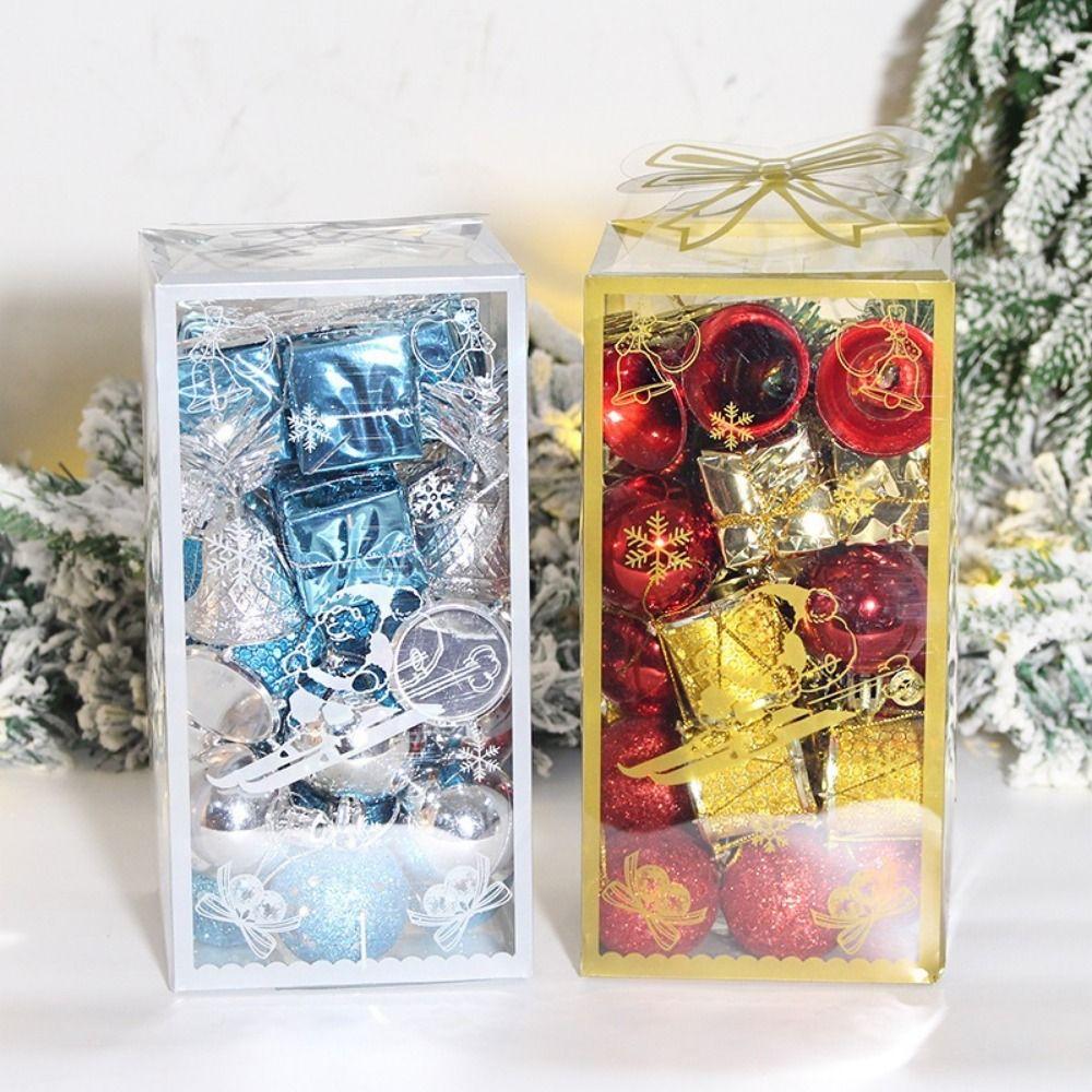 26/32PCS Xmas Ball Bell Christmas Hanging Decoration Multicolor Xmas Tree Decoration  Gift
