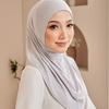 Atmungsaktiver Eid al-Fitr Langer Turban Verstellbarer Hijab Kopfwickel Elegantes Arabisches Damen Kopftuch Täglich