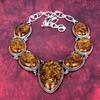 Baltic Amber Gemstone 925 Sterling Silver Necklace, Handmade Decent Jewelry Adjustable Necklace For Engagement Gifts