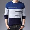 2022 Autumn Men's Slim Korean Style Round Neck Knit Sweater