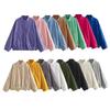Dames Oversized Bomberjack Herfst Ronde Hals Lange Mouw Zak Verborgen Knoop Losse Jassen Jas Dames Bovenkleding