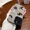 Cute Happy Dog Silicone Leather Phone Case For iPhone 14 12 11 13 15 Pro Max Mini SE 7 8 Plus X XS XR Soft Shockproof Cover