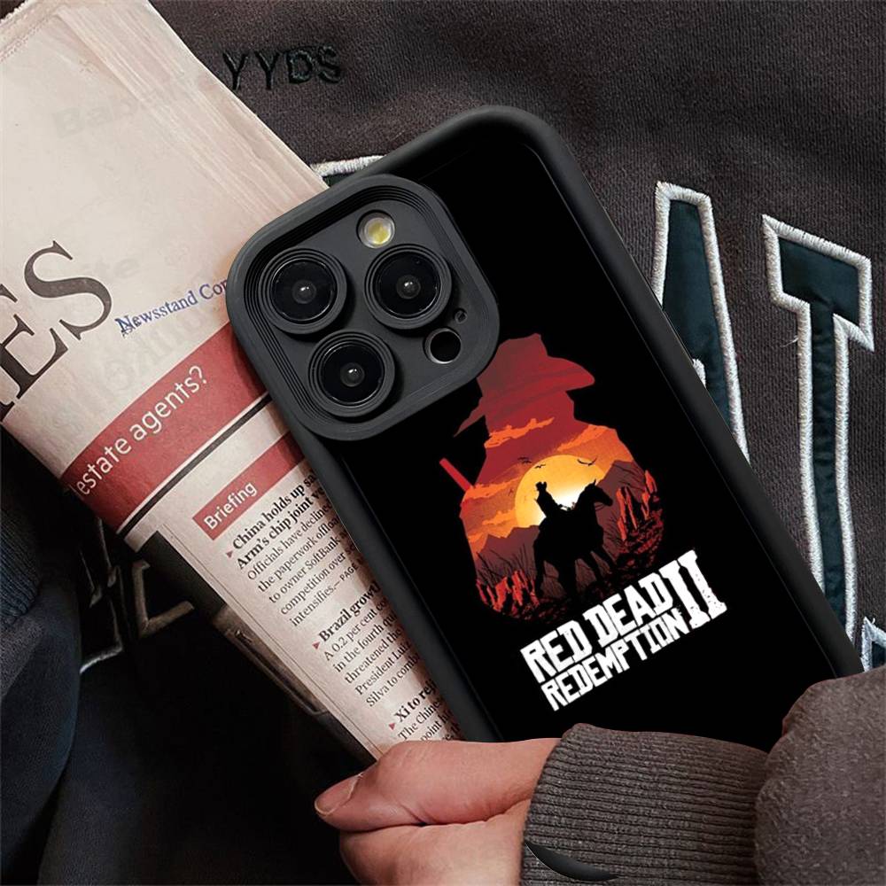 Red Dead Redemption RDR 2 Phone Case For iPhone 17 16 15 13 11 12 14 Pro Max Plus Silicone Cover Shell